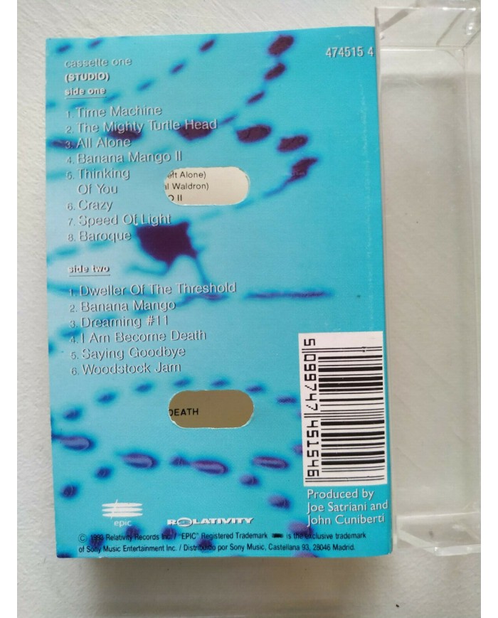 JOE SATRIANI TIME MACHINE - 1993 Relativity - 2 x CINTA TAPE CASSETTE K7 Am