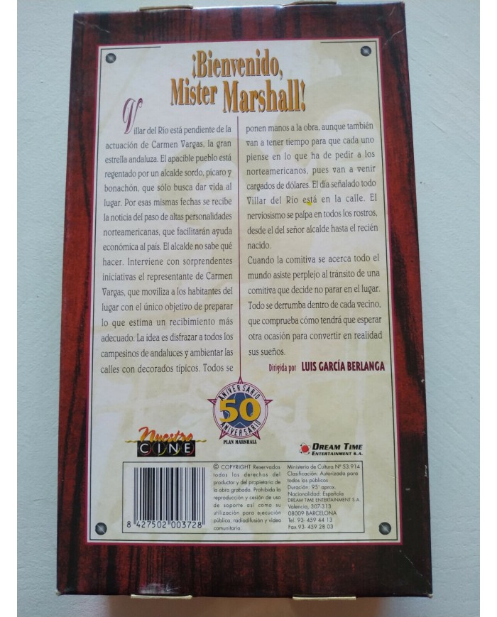 BIENVENIDO MISTER MARSHALL Luis Garcia Berlanga Numerada - VHS Cinta Tape - Am