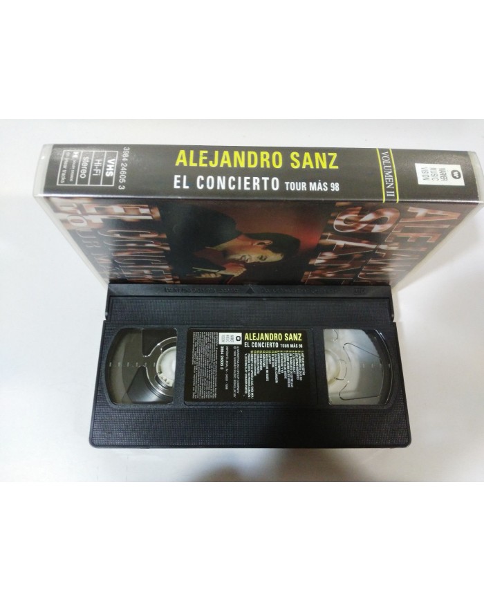 ALEJANDRO SANZ - EL CONCIERTO TOUR MAS 98 - VHS CINTA TAPE - 1998 CASTELLANO Am
