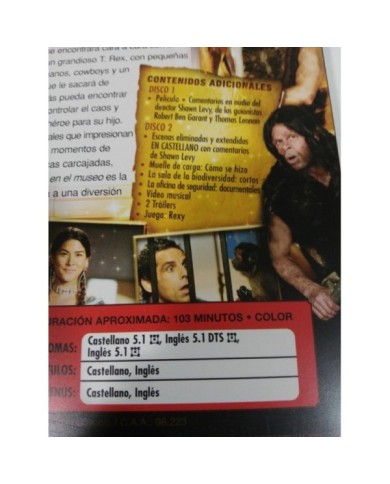 NOCHE EN EL MUSEO - 2 DVD - STEELBOOK - BEN STILLER - SPANISH EDITION - 3T