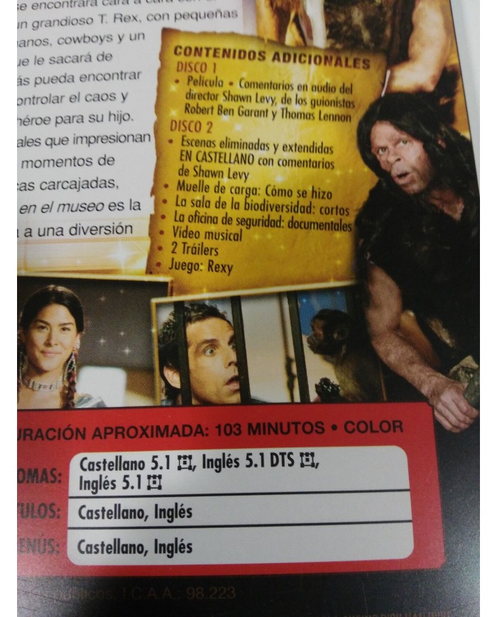 NOCHE EN EL MUSEO - 2 DVD - STEELBOOK - BEN STILLER - SPANISH EDITION - 3T