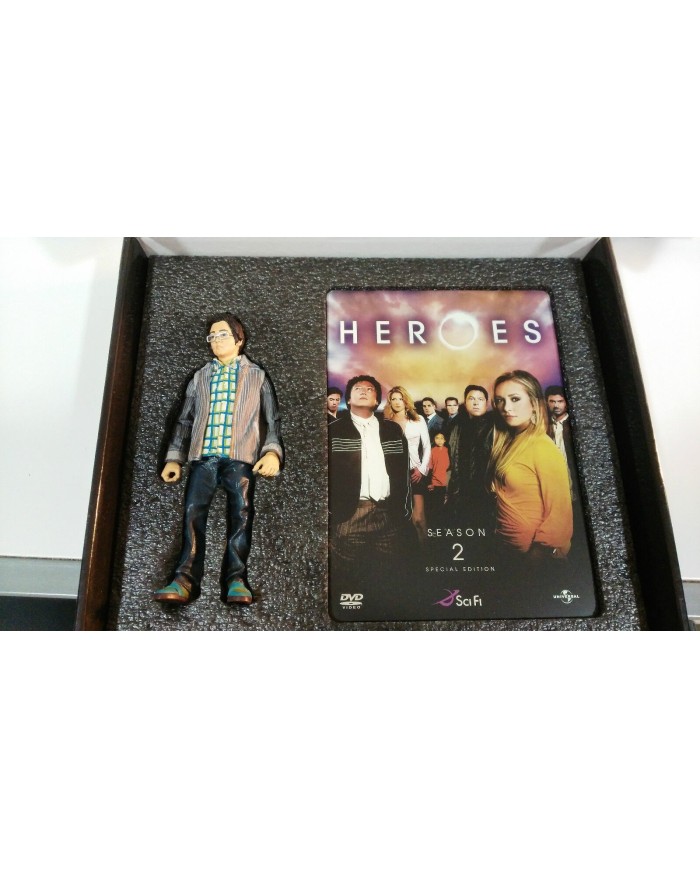 HEROES SEGUNDA TEMPORADA 5 DVD Ed Coleccionista STEELBOOK + FIGURA HIRO NAKAMURA