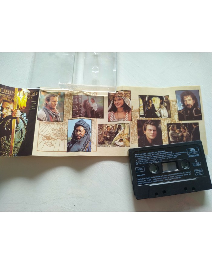 ROBIN HOOD OST BSO - CINTA TAPE CASSETTE - SPANISH EDITION POLYDOR 511050-4 Am