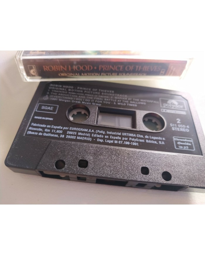 ROBIN HOOD OST BSO - CINTA TAPE CASSETTE - SPANISH EDITION POLYDOR 511050-4 Am