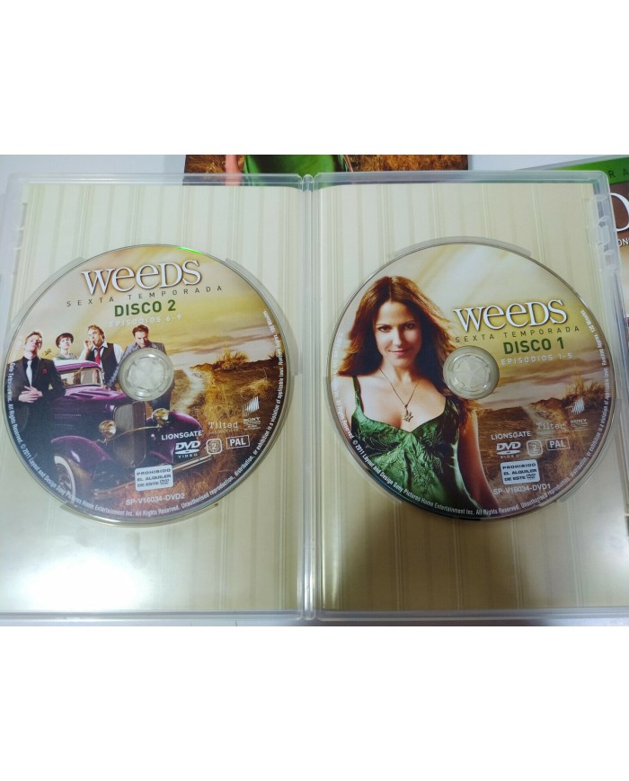 Weeds TEMPORADA 6 DVD Mary-Louise Parker Hunter Parrish 3 DVD - AM
