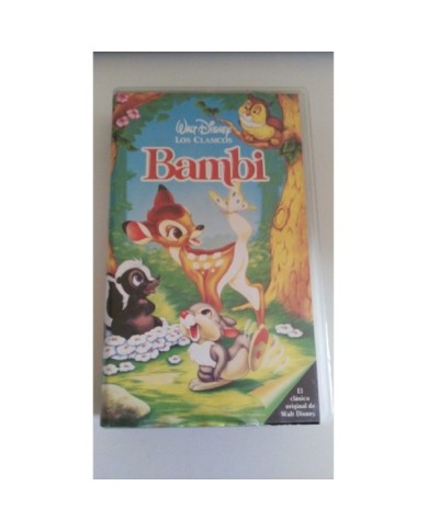 BAMBI VHS WALT DISNEY LOS CLASICOS FIRST EDITION ORIGINAL ESPAÑOLA 1993 - 3T