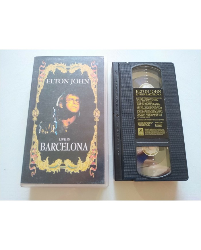 ELTON JOHN LIVE IN BARCELONA 1992 Warner - VHS Tape Am