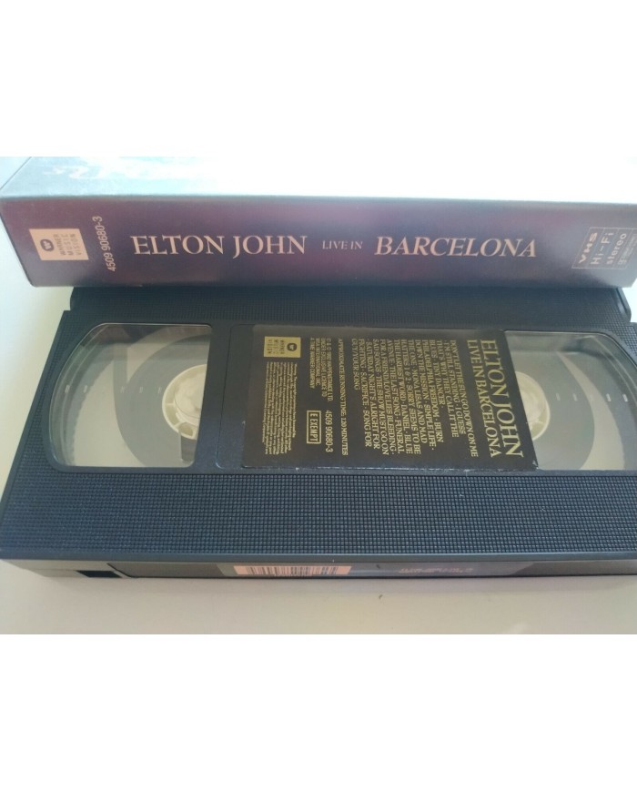 ELTON JOHN LIVE IN BARCELONA 1992 Warner - VHS Tape Am