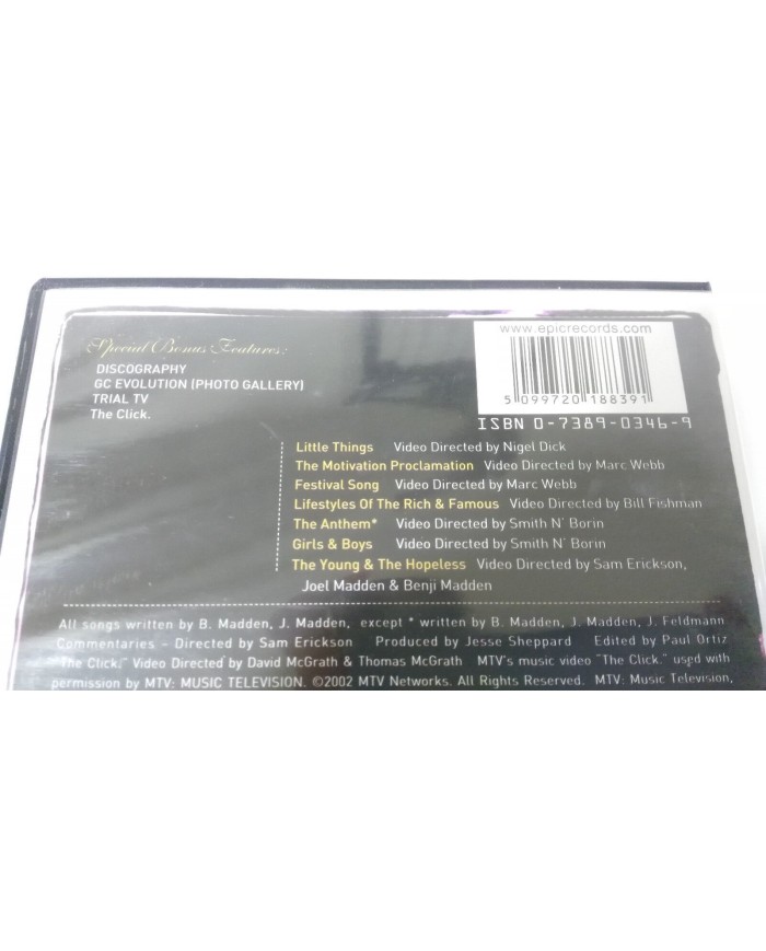 GOOD CHARLOTTE VIDEO COLLECTION DVD SONY 2003 - AM