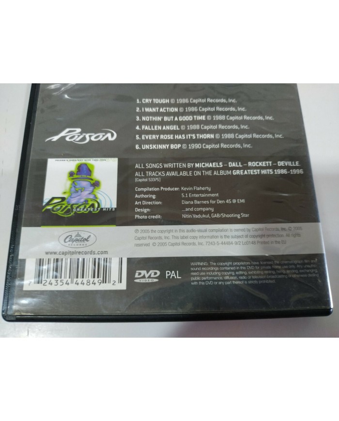 POISON VIDEO HITS DVD 2005 CAPITOL RECORDS - AM POISON VIDEO HITS DVD 2005 CAPITOL RECORDS - AM
