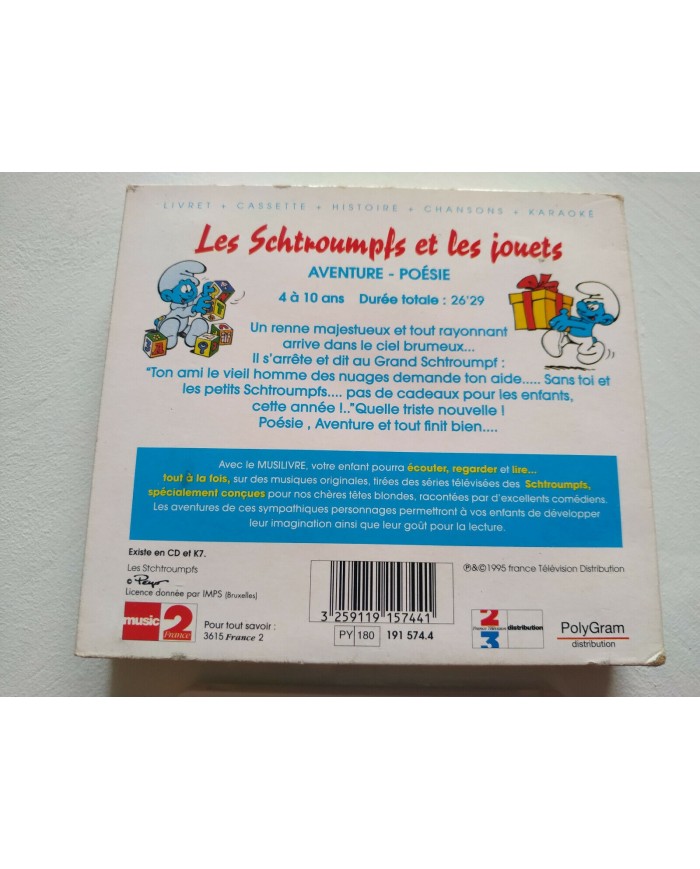 LES SCHTROUMPFS ET LES JOUETS N? 6 PITUFOS 1995 Polygram CASSETTE TAPE CINTA Am