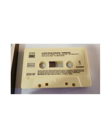 TENNESSEE LLUEVE EN MI CORAZON CINTA TAPE CASSETTE EMI FIRMADA POR TODA LA BANDA
