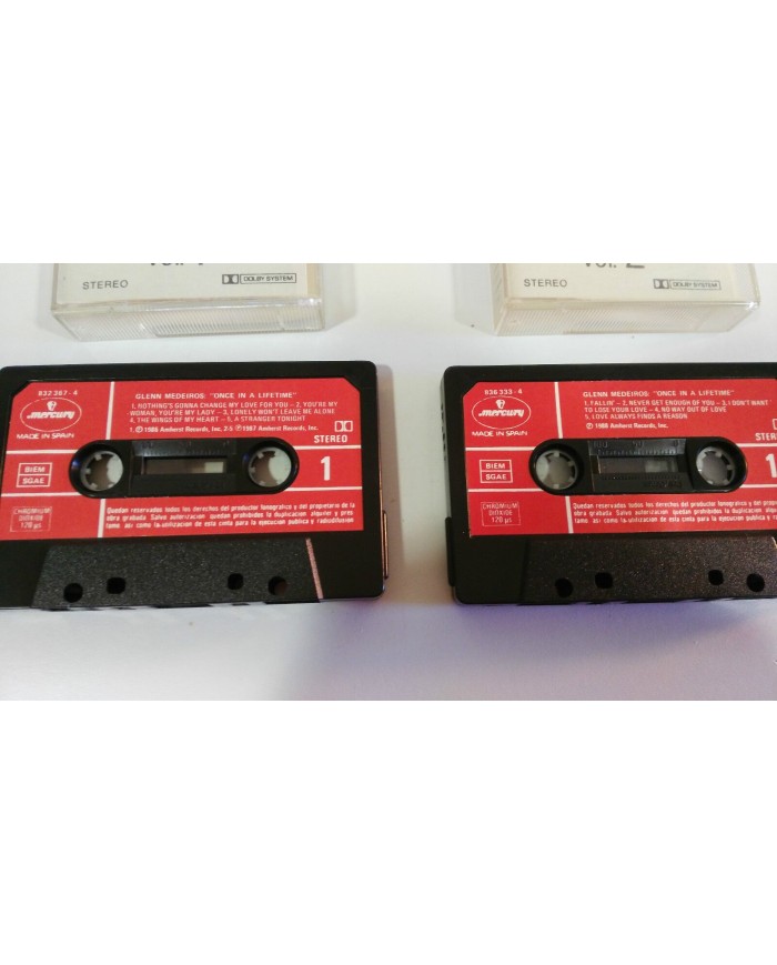GLENN MEDEIROS ONCE IN A LIFETIME DOBLE 2 X CASSETTE TAPE MERCURY