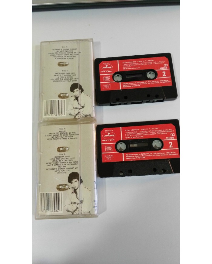 GLENN MEDEIROS ONCE IN A LIFETIME DOBLE 2 X CASSETTE TAPE MERCURY