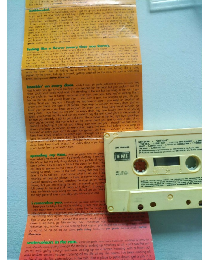ROXETTE JOYRIDE 1991 CINTA TAPE CASSETTE EMI SPANISH EDITION 2767960484 Am