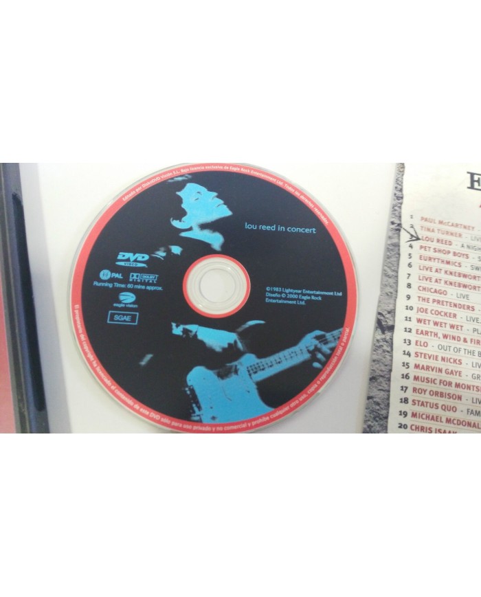 LOU REED IN CONCERT A NIGHT WITH LOU REED DVD PAL REGION 0 ALL REGIONS - AM
