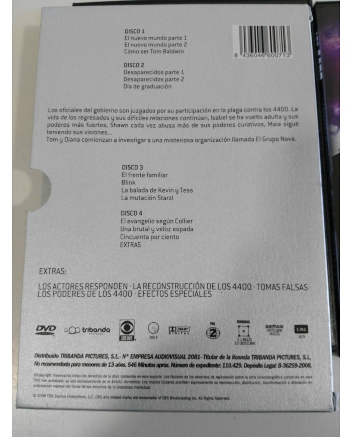 LOS 4400 TERCERA TEMPORADA 3 COMPLETA SEASON 3 - 4 DVD CASTELLANO ENGLISH - AM