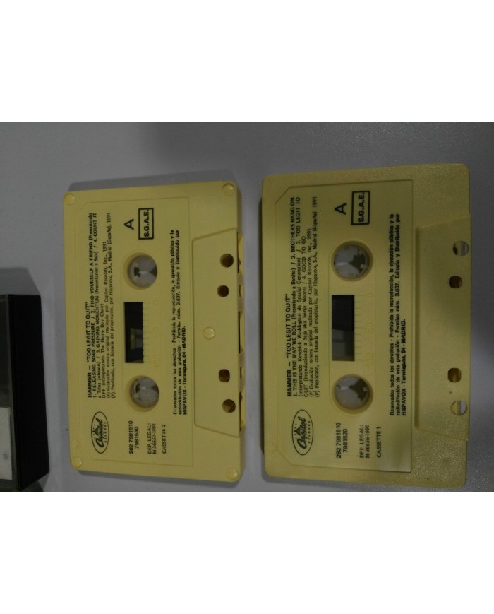 MC HAMMER TOO LEGIT TO QUIT DOBLE 2 X CASSETTE TAPE CAPITOL SPANISH EDITION