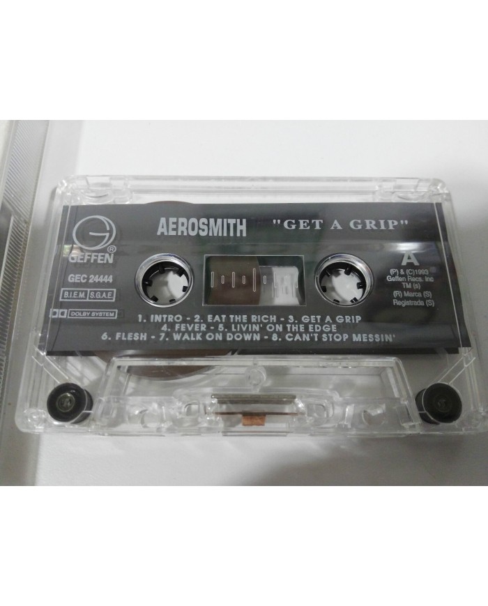 AEROSMITH GET A GRIP SPANISH EDIT 1993 GEFFEN GEC 24444 - Cinta Tape Cassette 3T