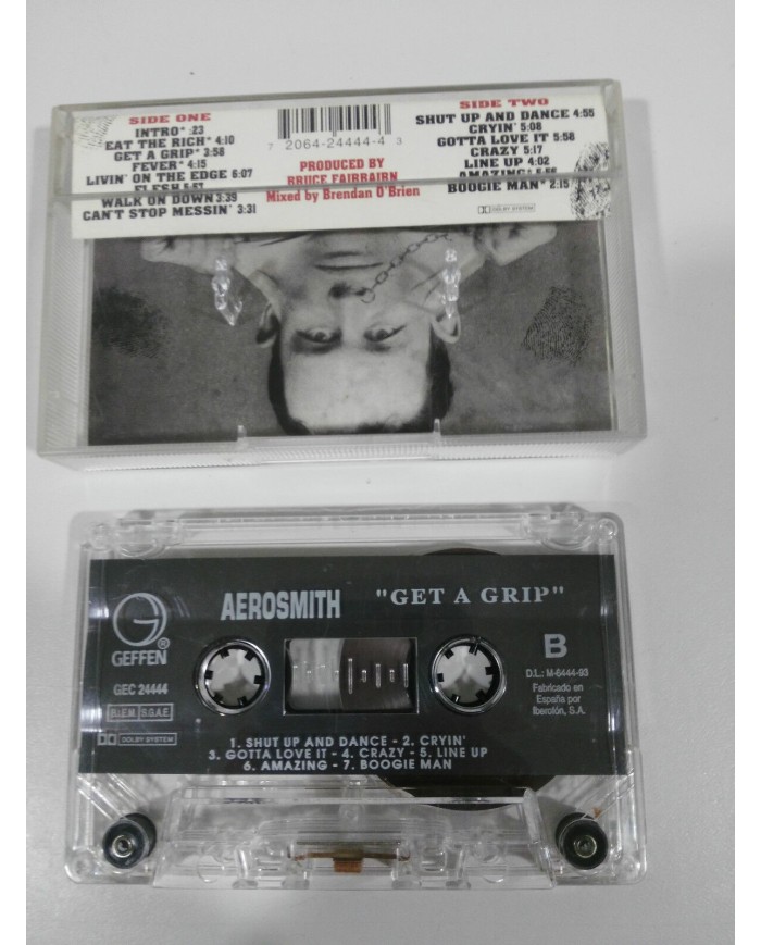 AEROSMITH GET A GRIP SPANISH EDIT 1993 GEFFEN GEC 24444 - Cinta Tape Cassette 3T