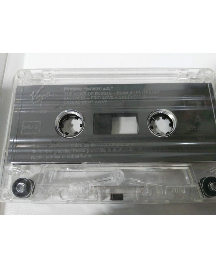 ENIGMA MCMXC A.D. CASSETTE TAPE SPANISH EDITION 1990 VIRGIN 411209 Am
