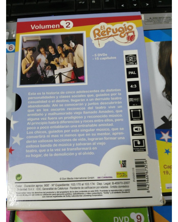 EL REFUGIO SERIE TV VOLUMEN 2 - 5 DVD 15 CAPITULOS 900 MIN REGION 2 - AM