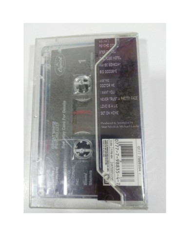 GREAT WHITE PSYCHO CITY 1992 CASSETTE TAPE CAPITOL HOLLAND EDITION NEW NUEVA Am