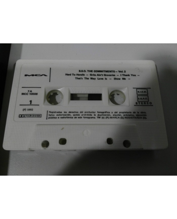THE COMMITMENTS VOL 2 SOUNDTRACK OST CINTA TAPE CASSETTE 1992 SPANISH ED MCA Am