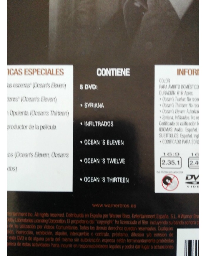 MATT DAMON Coleccion 5 Peliculas Ocean?s Syriana TIN BOX STEELBOOK 5 x DVD - 3T