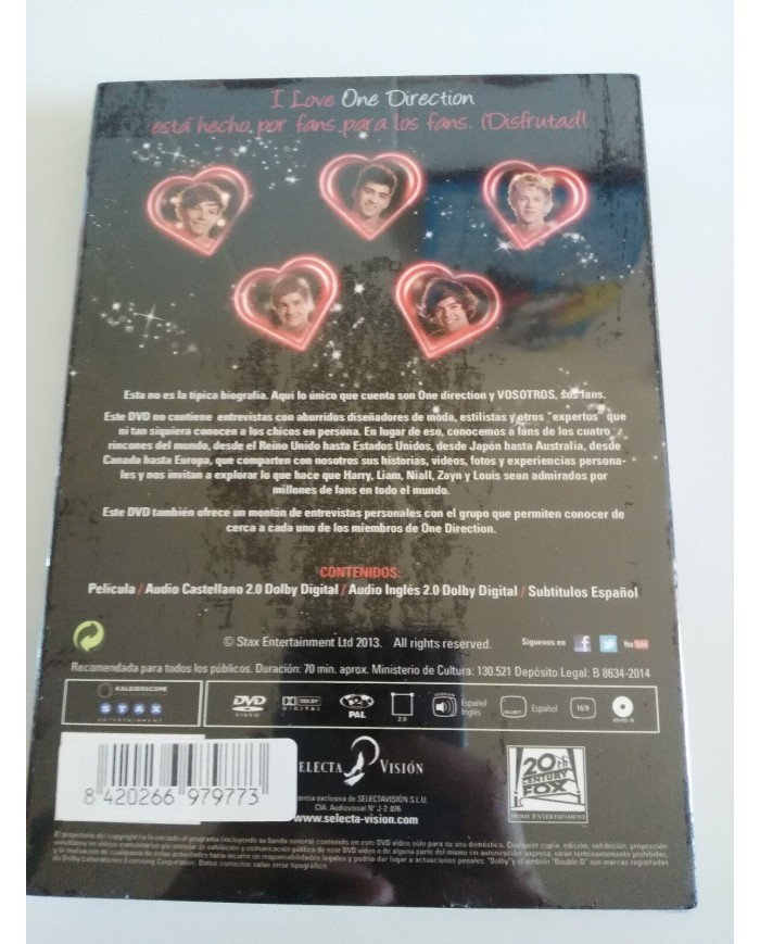 ONE DIRECTION HECHO CON AMOR DVD SPECIAL EDITION HOLOGRAFICA COVER Nuevo - 3T