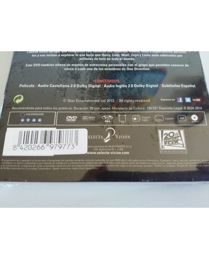 ONE DIRECTION HECHO CON AMOR DVD SPECIAL EDITION HOLOGRAFICA COVER Nuevo - 3T