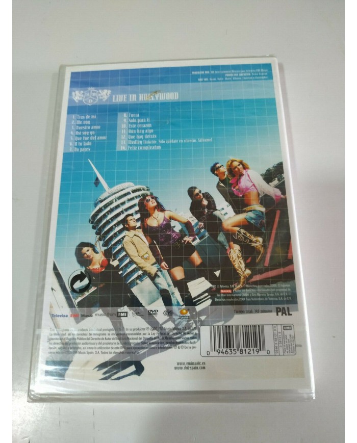 RBD REBELDE WAY LIVE IN HOLLYWOOD DVD 2005 REGION 0 ALL - Nuevo - 3T