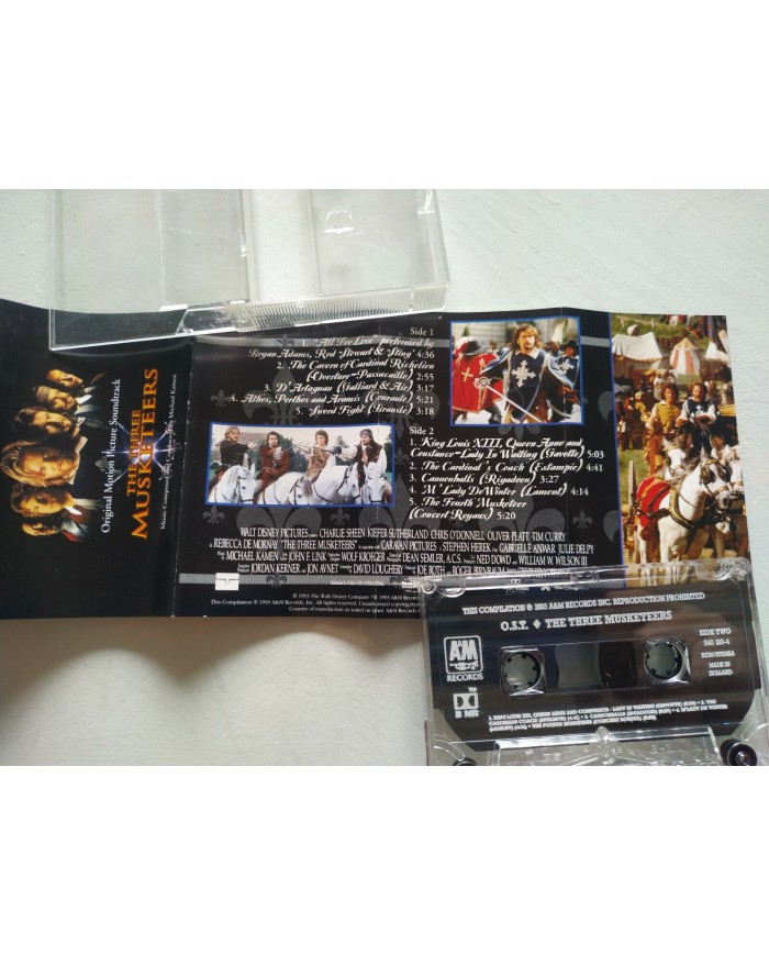 THE THREE MUSKETEERS SOUNDTRACK CASSETTE TAPE CINTA A&M 1993 HOLLAND EDITION Am