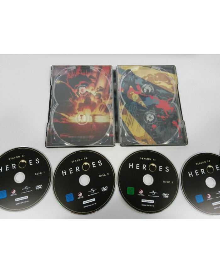 HEROES TV SERIES SEASON 1.1 - 4 DVD STEELBOOK + EXTRAS ENGLISH DEUTSCH - AM