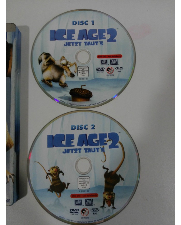 ICE AGE 2 SPECIAL EDITION 2 DVD STEELBOOK + EXTRAS ENGLISH DEUTSCH GERMAN ED AM