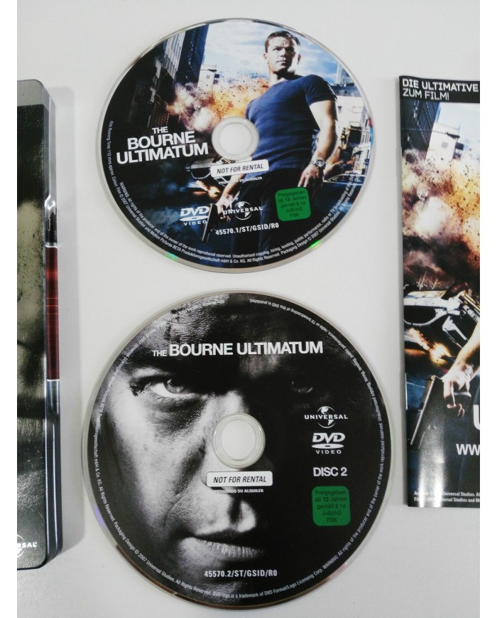 BOURNE ULTIMATUM 2 DVD STEELBOOK ENGLISH DEUTSCH - GERMAN EDITION MATT DAMON AM