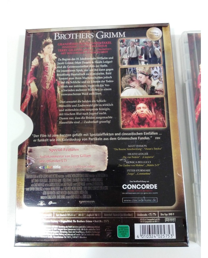 BROTHERS GRIMM DVD STEELBOX ENGLISH DEUTSCH - GERMAN EDITION MATT DAMON - AM