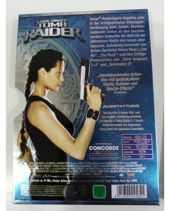 TOMB RAIDER LARA CROFT DVD STEELBOX ENGLISH DEUTSCH - GERMAN EDITION - AM