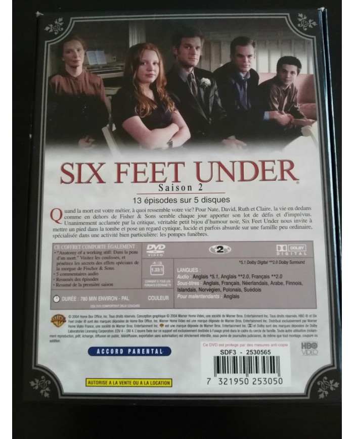SIX FEET UNDER COMPLETE SAISON 2 DELUXE BOX EDITION 5 DVD ENGLISH FRANCAIS - AM