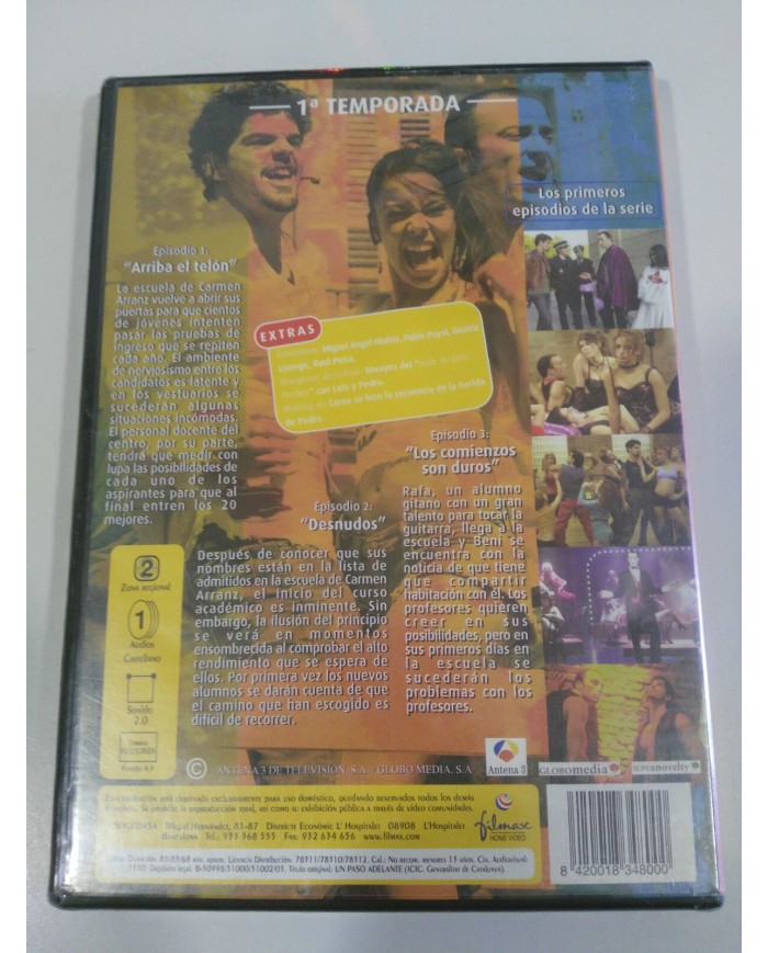 UPA DANCE UN PASO ADELANTE 2 X DVD TEMPORADA 1 EPISODIOS 1-3 + EXTRAS Nuevo Am