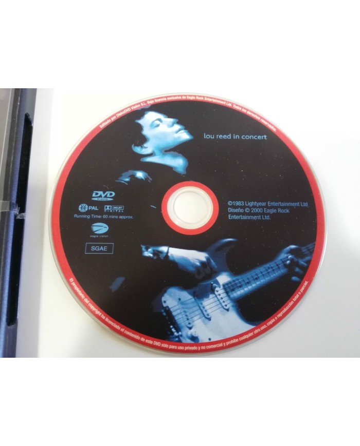 LOU REED IN CONCERT A NIGHT WITH LOU REED DVD PAL REGION 0 ALL REGIONS 60 MIN