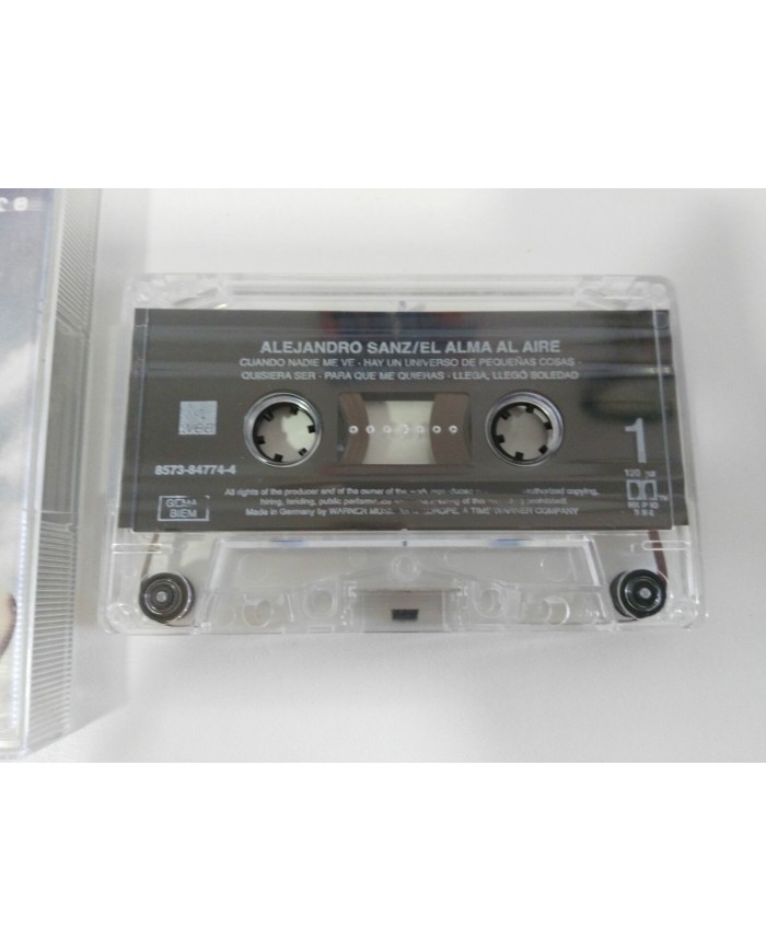 ALEJANDRO SANZ El Alma Al Aire 2000 WEA German Press - Cinta Tape Cassette 3T