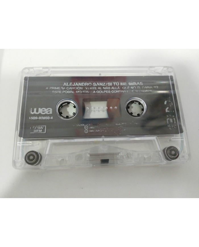 ALEJANDRO SANZ SI TU ME MIRAS 1993 CINTA TAPE CASSETTE GERMAN EDITION WEA 3T