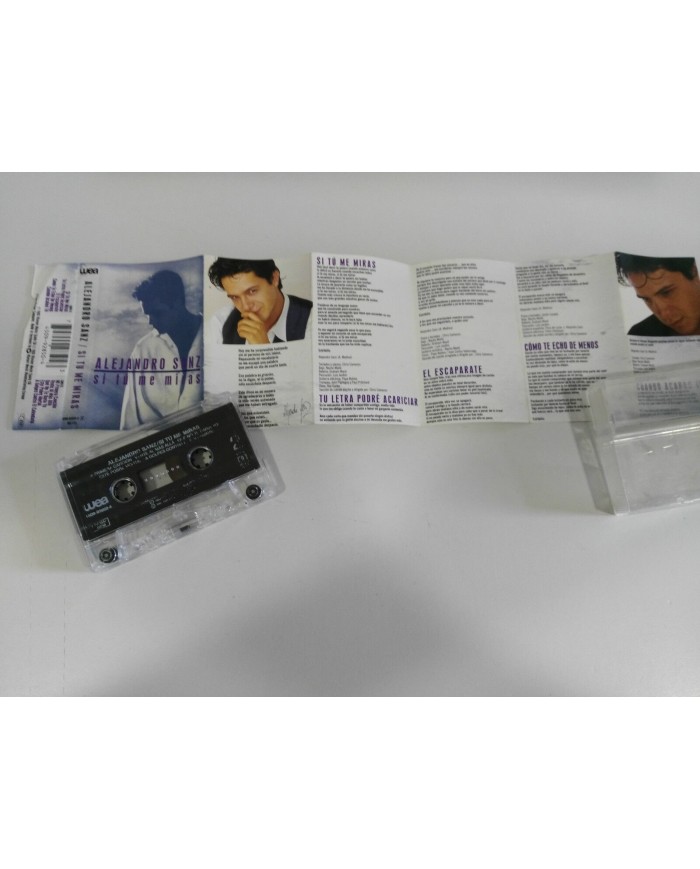 ALEJANDRO SANZ SI TU ME MIRAS 1993 CINTA TAPE CASSETTE GERMAN EDITION WEA 3T