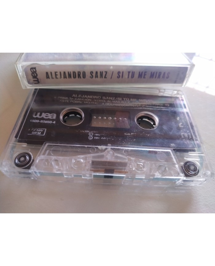 ALEJANDRO SANZ SI TU ME MIRAS 1993 CINTA TAPE CASSETTE GERMAN EDITION WEA 3T