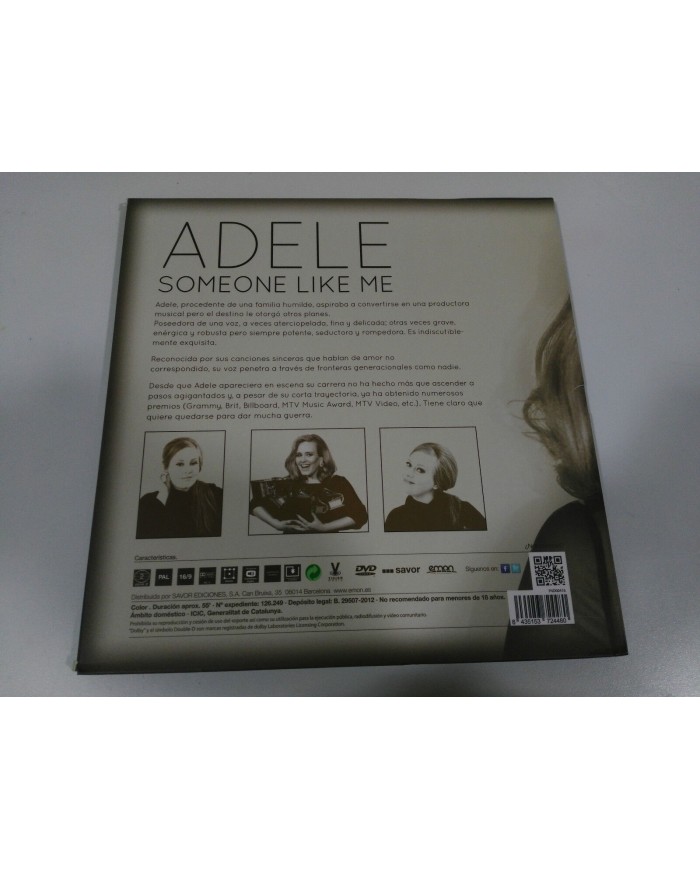 ADELE SOMEONE LIKE ME DVD EDICION VINILO SPANISH EDITION - Am