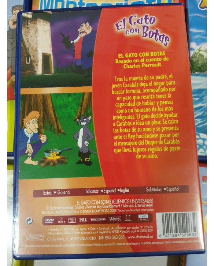 CUENTOS INFANTILES DE AVENTURAS 6 DVD EN CAJA GRANDE ALI BABA SIMBAD