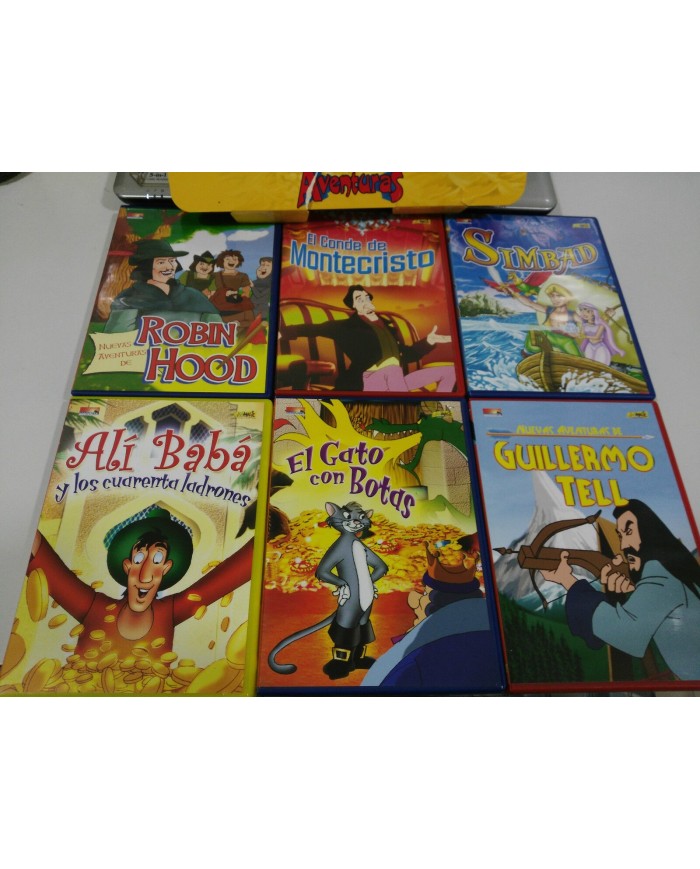 CUENTOS INFANTILES DE AVENTURAS 6 DVD EN CAJA GRANDE ALI BABA SIMBAD