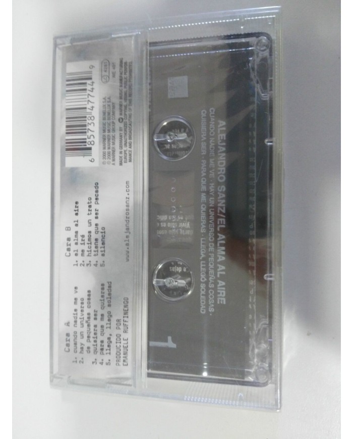 ALEJANDRO SANZ El Alma Al Aire 2000 WEA German Edit Cinta Tape Cassette Nueva 3T
