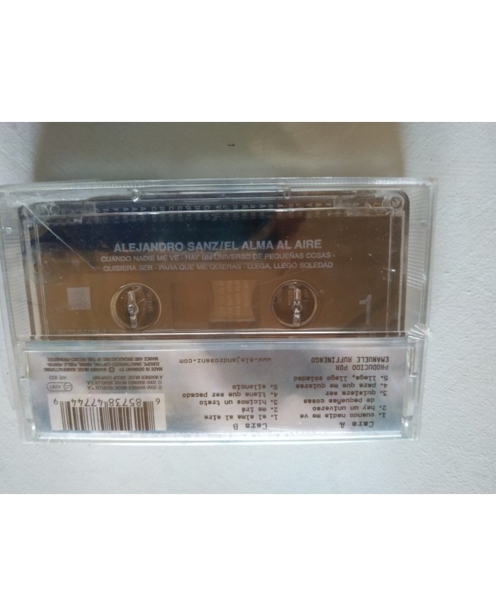 ALEJANDRO SANZ El Alma Al Aire 2000 WEA German Edit Cinta Tape Cassette Nueva 3T